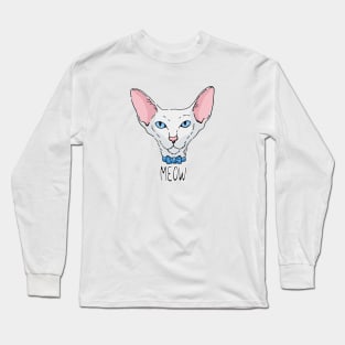 Oriental cat portrait Long Sleeve T-Shirt